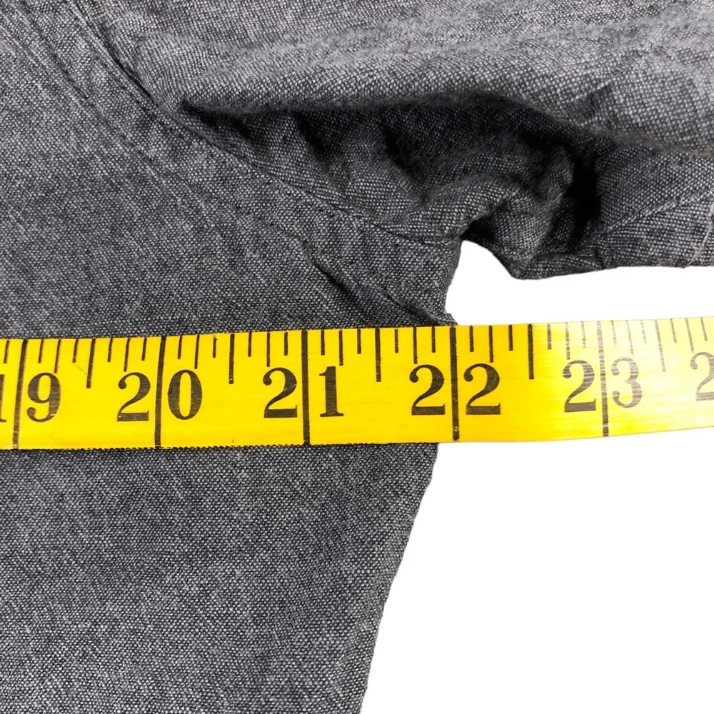 Levis Mens Large Gray Casual Button Down Short Sleeve Shirt, Standard fit - Picture 5 of 7
